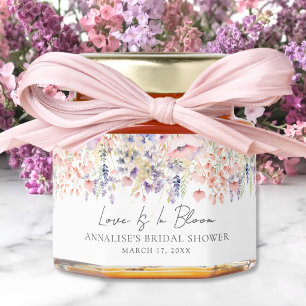 Love Is In Bloom Wildflower Bridal Shower Honey Jar Favors