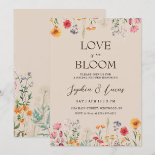 Love is in Bloom Wildflower Bridal Shower Invitation
