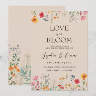 Love is in Bloom Wildflower Bridal Shower Invitation