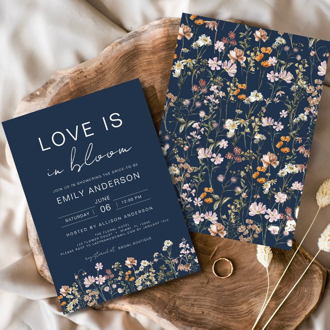 Love is in Bloom Wildflower Bridal Shower Invitation (Creator Uploaded)