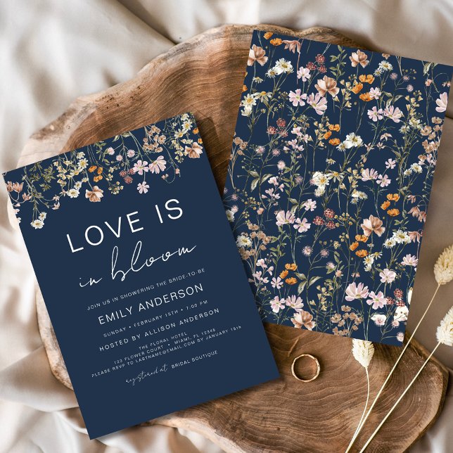 Love is in Bloom Wildflower Bridal Shower Invitation (Creator Uploaded)