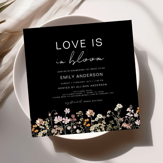 Love is in Bloom Wildflower Bridal Shower Invitation (Creator Uploaded)