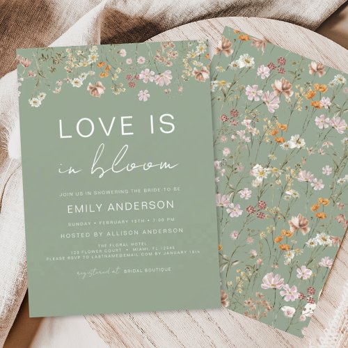 Love is in Bloom Wildflower Bridal Shower Invitation