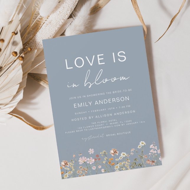 Love is in Bloom Wildflower Bridal Shower Invitation (Creator Uploaded)