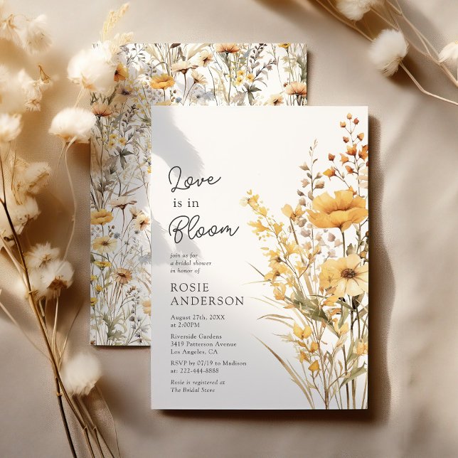 Love is in Bloom Wildflower Bridal Shower Invitation (Creator Uploaded)