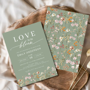 Love is in Bloom Wildflower Bridal Shower Invitation