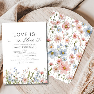 Love is in Bloom Wildflower Bridal Shower Invitation