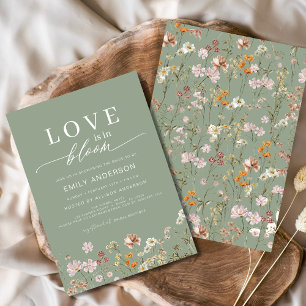 Love is in Bloom Wildflower Bridal Shower Invitation