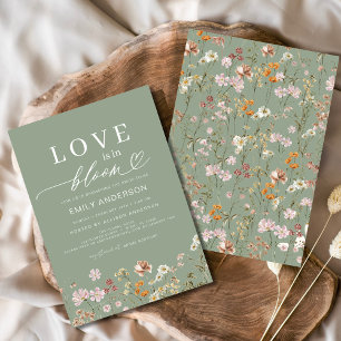 Love is in Bloom Wildflower Bridal Shower Invitation