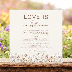 Love is in Bloom Wildflower Bridal Shower Invitation