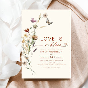 Love is in Bloom Wildflower Bridal Shower Invitation