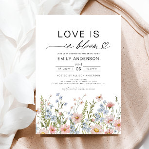 Love is in Bloom Wildflower Bridal Shower Invitation