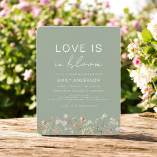 Love is in Bloom Wildflower Bridal Shower Invitation