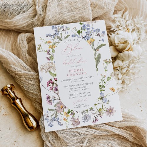 Love is in Bloom Wildflower Bridal Shower Invite