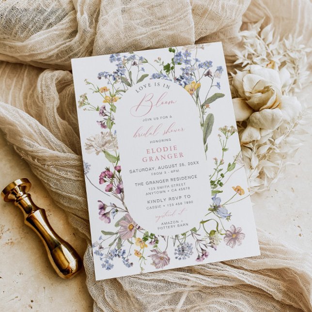 Love is in Bloom Wildflower Bridal Shower Invite (Creator Uploaded)