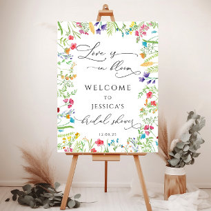 Love is in Bloom Wildflower Bridal Shower Welcome Foam Board