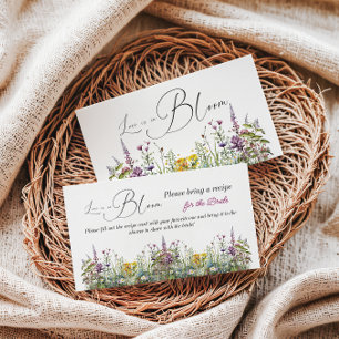 Love is in Bloom Wildflower Floral Bridal Shower Enclosure Card