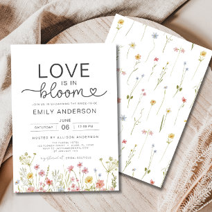 Love is in Bloom Wildflower Floral Bridal Shower Invitation