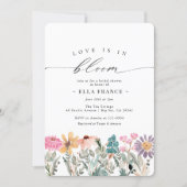 Love is in Bloom Wildflower Flower Bridal Shower Invitation (Front)