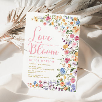 Love Is In Bloom Wildflower Garden Bridal Shower Invitation by BlueBunnyStudio at Zazzle