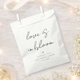 Love is in Bloom Wildflower Seed Bridal Shower Favor Bag