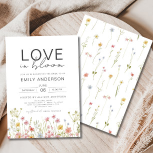 Love is in Bloom Wildflower Spring Bridal Shower Invitation