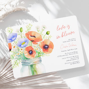 Love Is In Bloom Wildflowers Bridal Shower Invitation