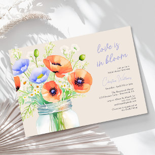 Love Is In Bloom Wildflowers Bridal Shower Invitation