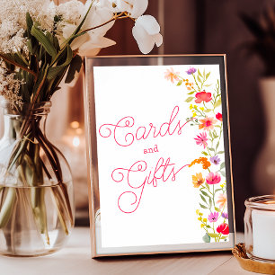 Love is in bloom wildflowers floral bridal sign