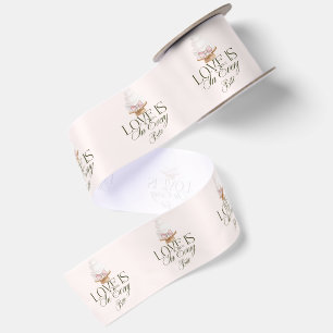 Love Is In Every Bite Wedding Pink Treat Favor Satin Ribbon