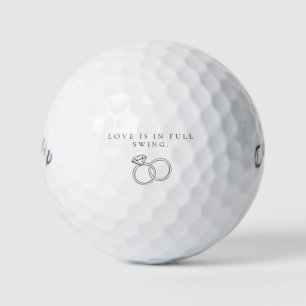 'Love Is In Full Swing.' Wedding Favor Gifts Golf Balls