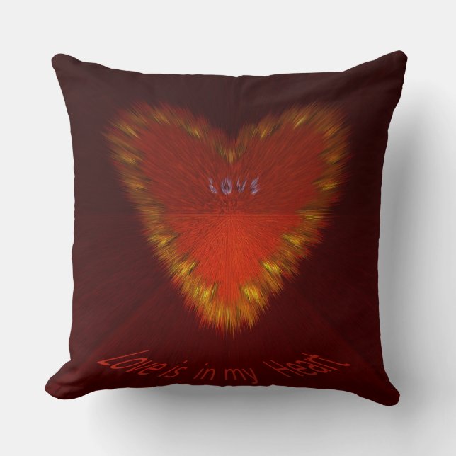 Love is in My Heart Throw Pillow (Front)