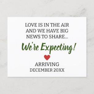 Love is in the air and we have big news pregnancy  postcard