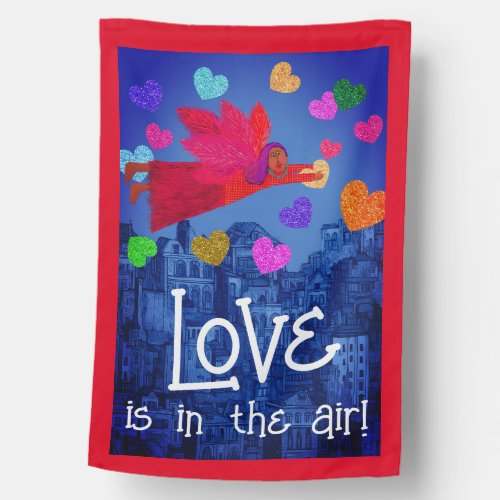 Love is in the Air Angel Hearts  House Flag