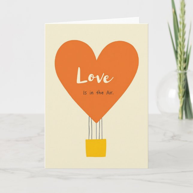 Love Is In The Air Balloon Card (Front)
