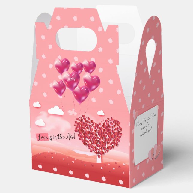 "Love is in the Air!" beautiful Love tree Hearts Favor Boxes (Opened)