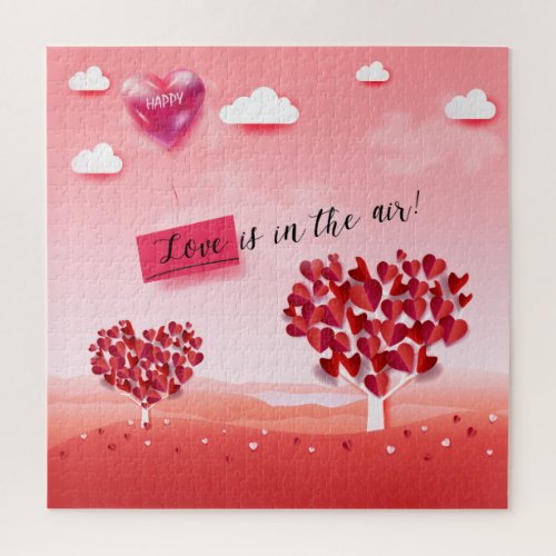 Love is in the Air beautiful Love tree Jigsaw Puzzle