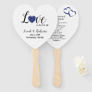Love is in the Air Blue Heart Program Fan