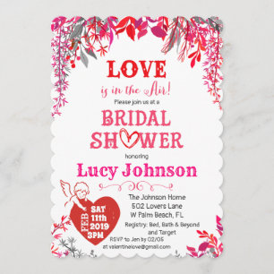 Love is in the Air Bridal Shower Invitation