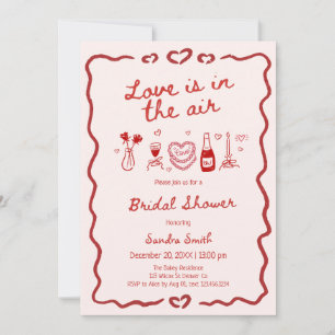 Love Is In The Air Bridal Shower Invitation