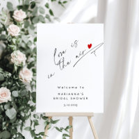 Love is in the air Bridal Shower Welcome