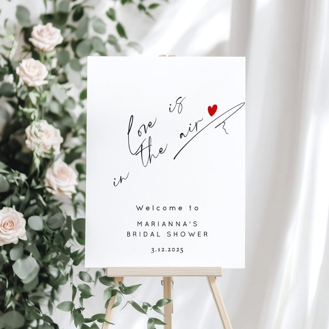 Love is in the air Bridal Shower Welcome Foam Board (Creator Uploaded)