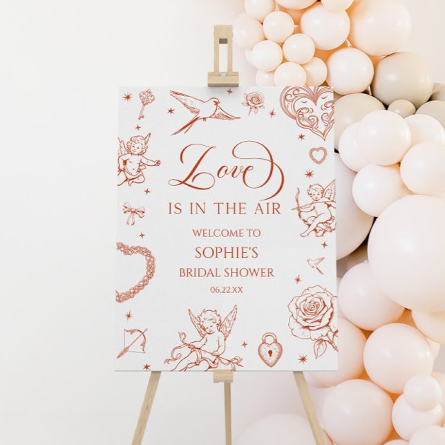 Love Is In The Air Bridal Shower Welcome Sign (Creator Uploaded)