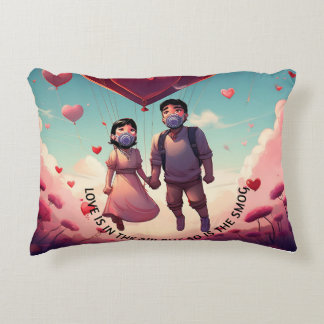 Love is in the Air, but So is the Smog Accent Pillow