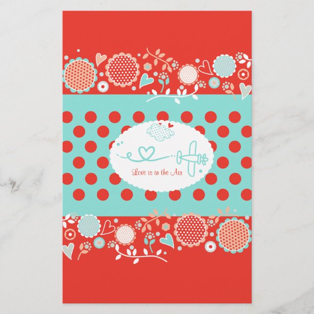 Love is in the Air Candybar Wrapper Stationery (Front)