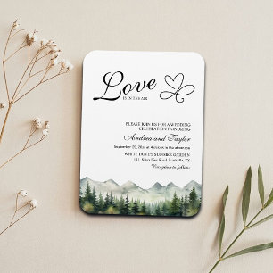 Love is in the air Casual Wedding Invitation Magnet