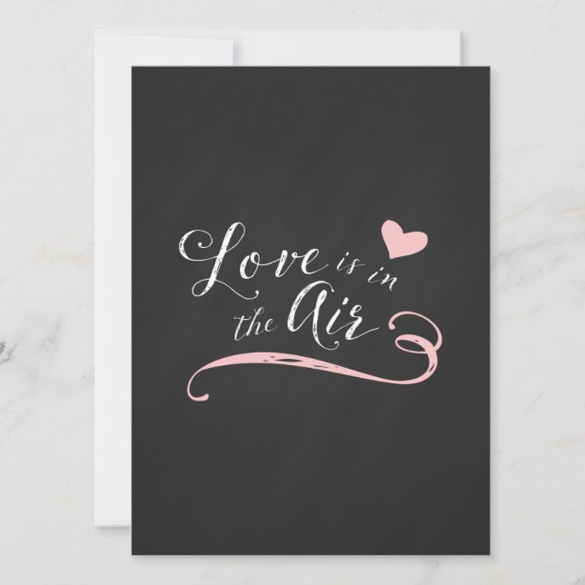 Love is in the Air Chalkboard Wedding Invitation (Front)