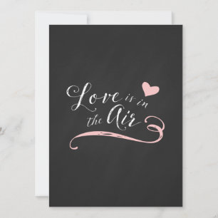 Love is in the Air Chalkboard Wedding Invitation