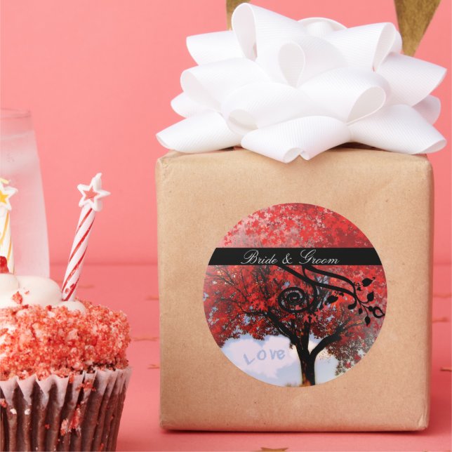 Love is in the air...change to your favorite quote classic round sticker (Party)