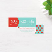 Love is in the Air Coupon Skinny Business Cards (Desk)